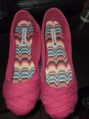 American Eagle Outfitters Hot Pink Women's Slip-On Ballet Flats
